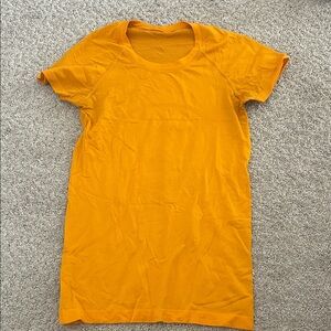 lululemon athletica Orange Short Sleeve Tee